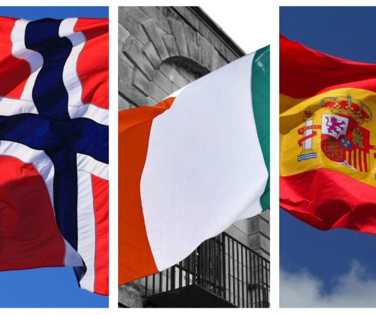 Leaders of Norway, Ireland, and Spain announce intentions to recognize Palestinian State