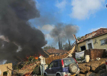 Fires Blaze in Northern Israel After Direct Rocket Hit